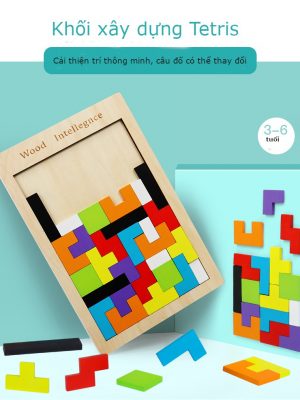 Đồ chơi xếp hình thông minh Tetris cho bé, ghép hình gỗ trẻ em 1 - 5 tuổi -  Siêu Thị Top Top